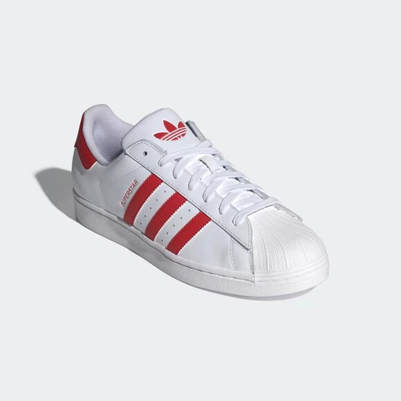 Adidas Originals Men's White Red Superstar shoes IG9367 - Picture 1 of 5